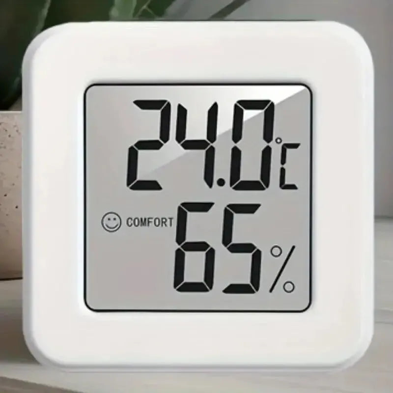 Compact Indoor Thermo-Hygrometer – Portable Digital Temperature & Humidity Monitor for Bedroom and Office