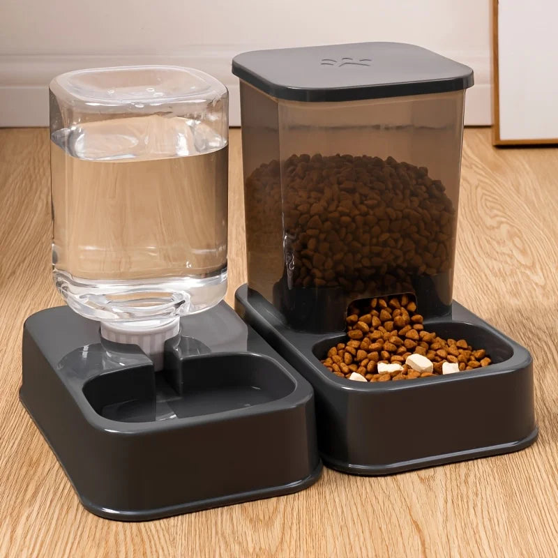 Automatic Pet Feeder & Water Dispenser – Portion-Control Food Bowl for Cats & Dogs (No Batteries Required)
