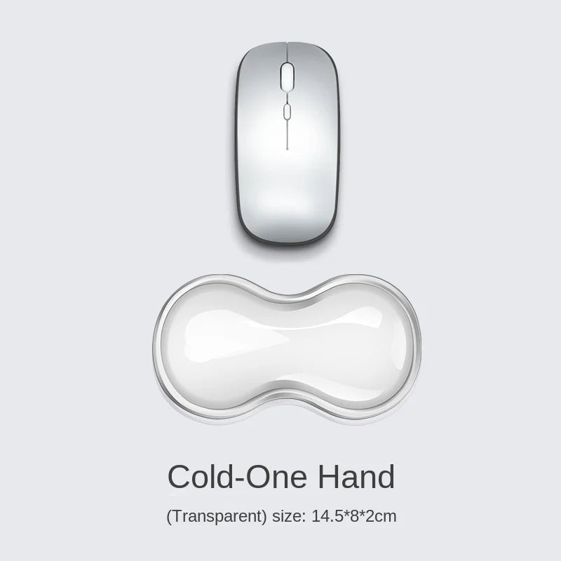 Transparent Anti-Slip Rubber Mouse Pad with Ergonomic Wrist Rest - Desk & Gaming