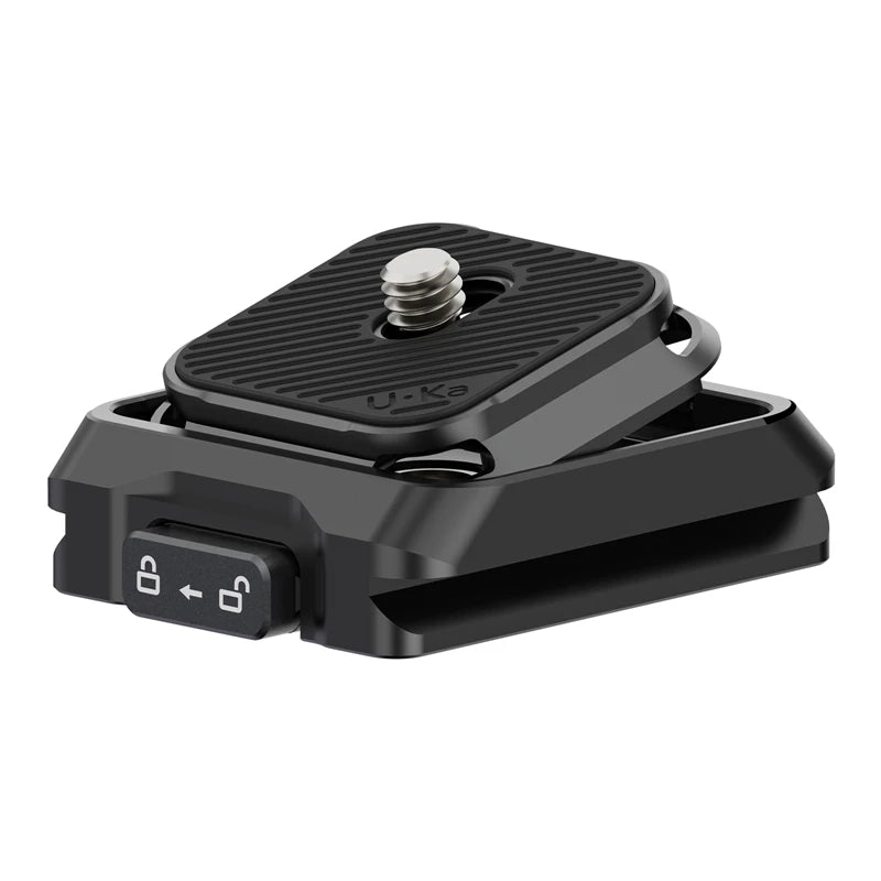 Quick Release Plate and Base Kit for Camera Tripods — 20 kg (44 lb) Load, Compatible with Standard Quick-Release Plates