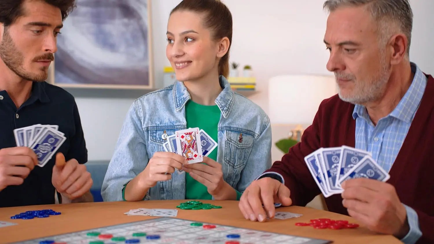 Sequence Family Strategy Board Game - Five-in-a-Row Game for 2+ Players, Ages 7+
