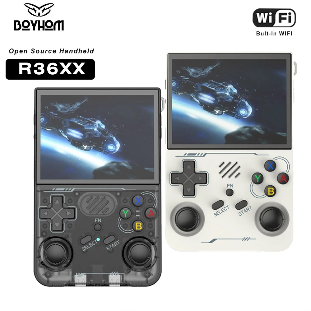 Retro Handheld Game Console ArkOS 3.5-Inch (8.9 cm) IPS Pocket Player, Wi‑Fi, 15,000+ Games, 64GB (Expandable to 256GB), 3000mAh — Kids Gift