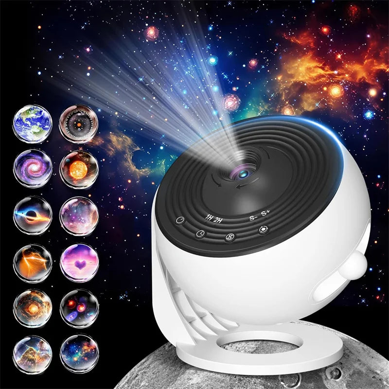 LED Galaxy Starry Sky Projector Night Light 360° Rotating Planetarium Lamp for Kids Room & Bedroom