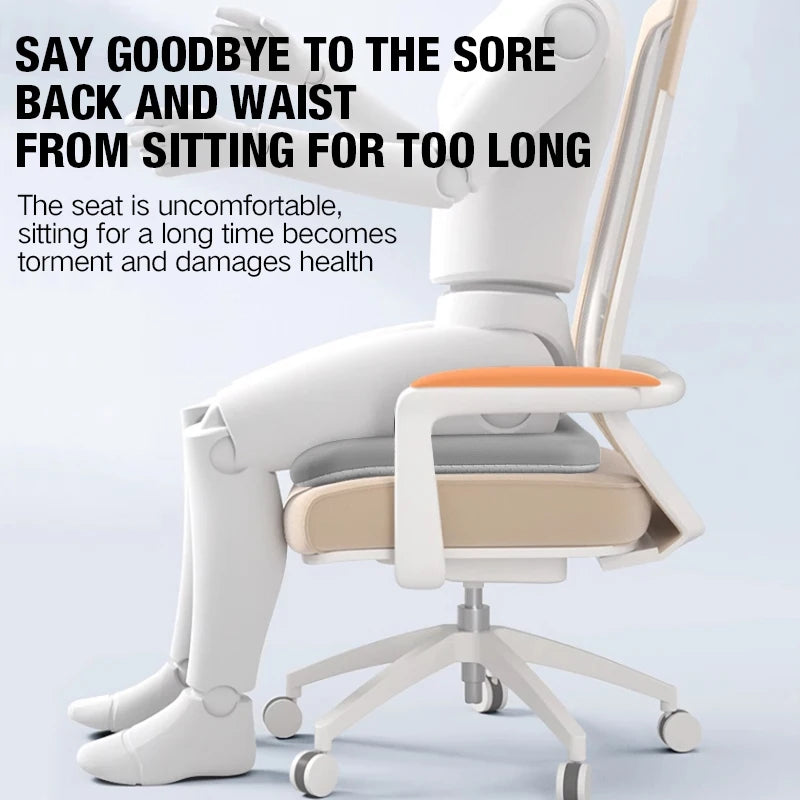 Ergonomic Memory Foam Seat Cushion for Office Chair, Car, Wheelchair & Sofa