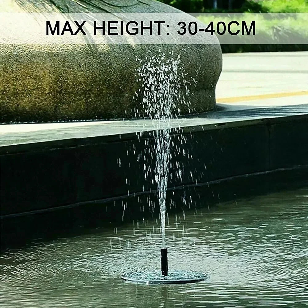 Floating Solar Fountain Pump for Bird Baths & Ponds – 4 Nozzles, Solar-Powered Garden & Pool Water Feature