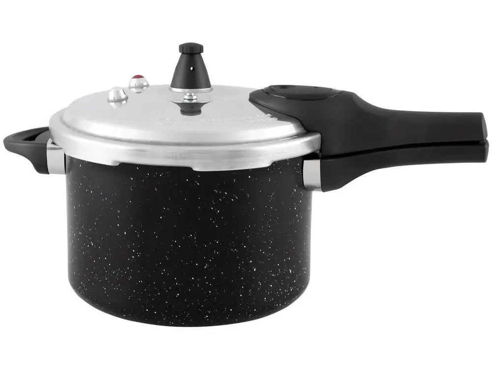Ceramic Coated 4.2 L (4.4 qt) Black Pressure Cooker – Induction Compatible