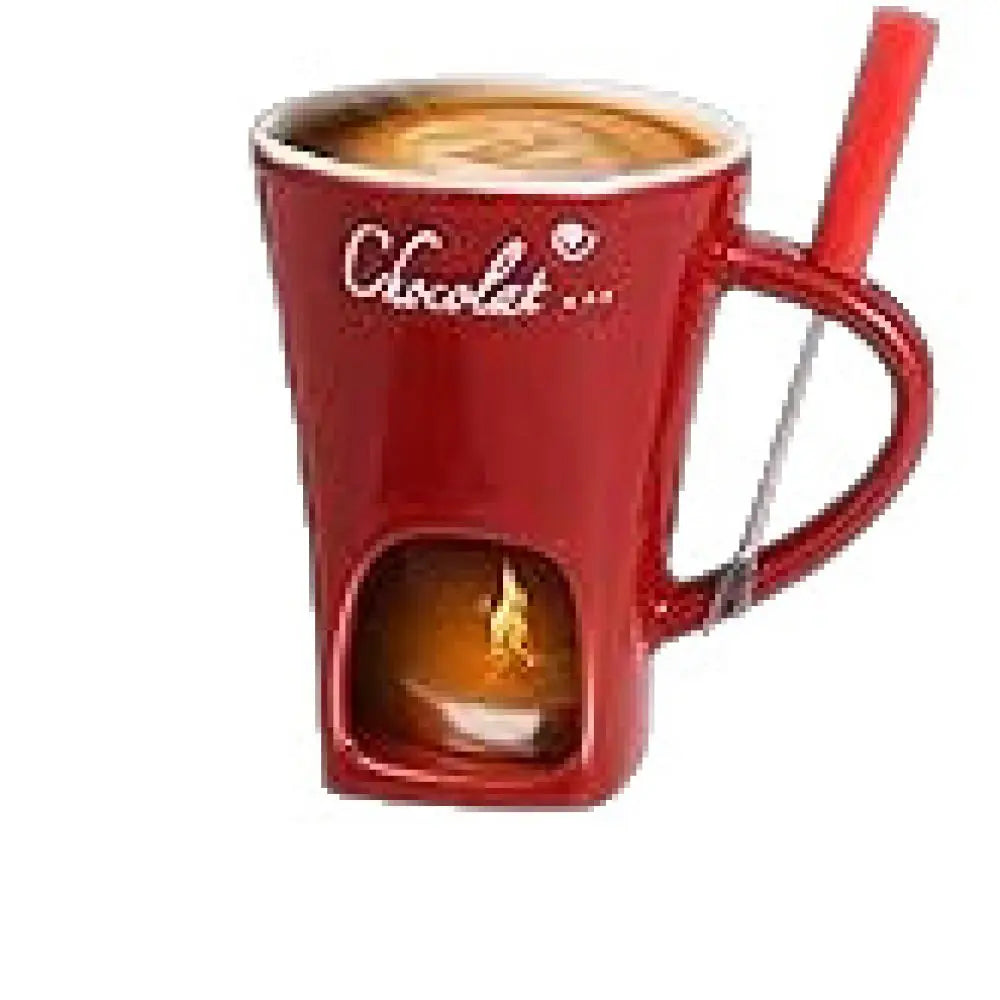 Ceramic Chocolate Fondue Mug with Fork view 2