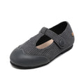 Kids Leather Slip-On Mary Jane Flats — Black Unisex Toddler & Children Oxford Loafers