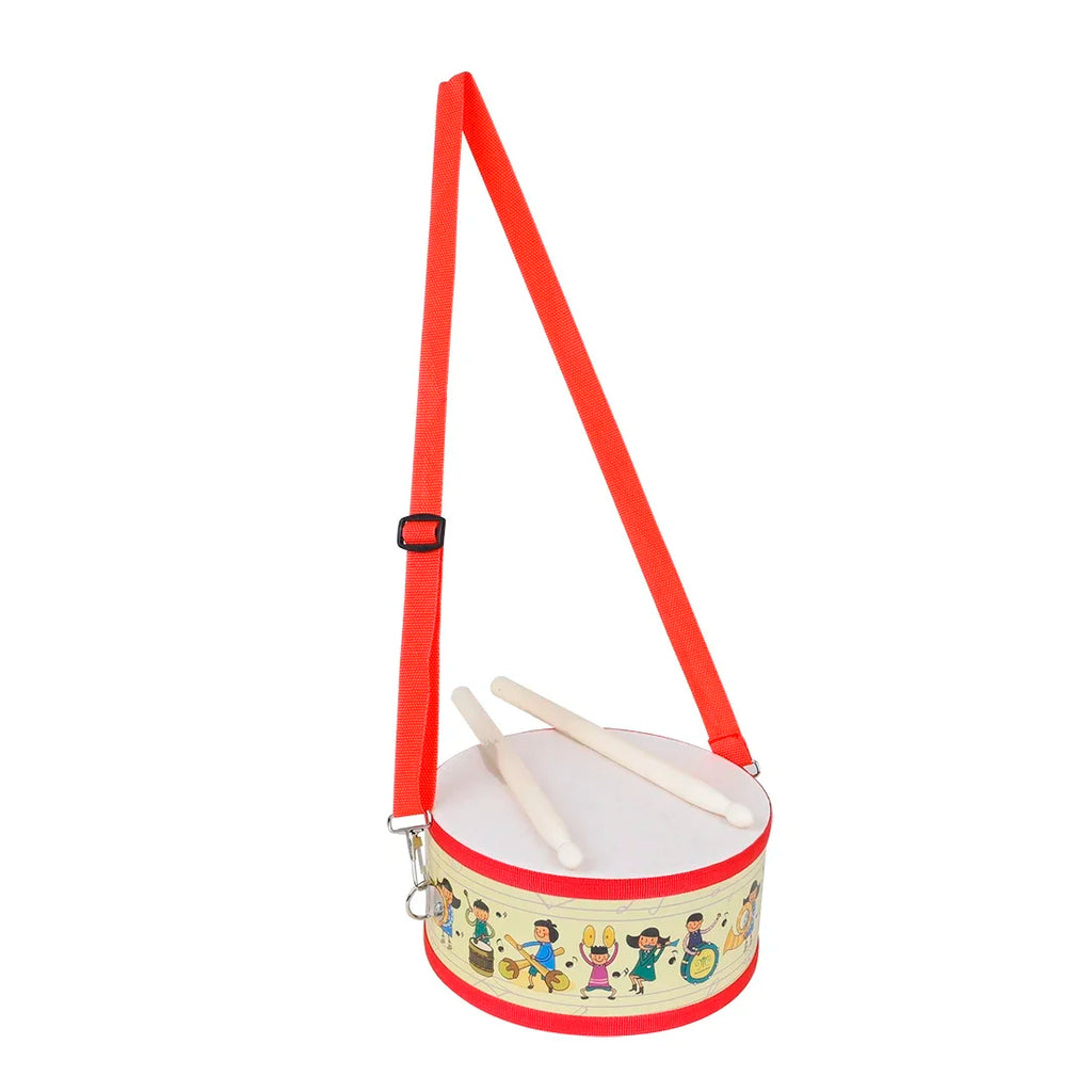 Double-Sided Wooden Hand Drum Tambourine – Cartoon Orff Percussion Instrument for Kids, Portable Educational Toy