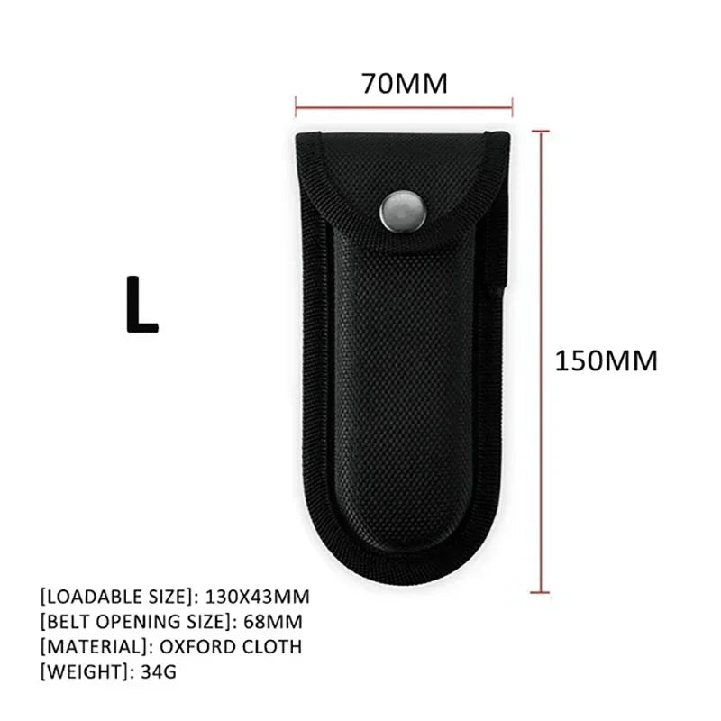 EDC Tactical Nylon Oxford Folding Knife Sheath Pouch – Small & Large