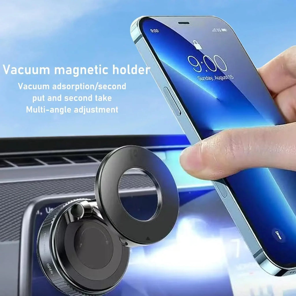 360° Rotating Magnetic Car Phone Holder – Universal Dashboard & Windshield Suction Mount for GPS Navigation