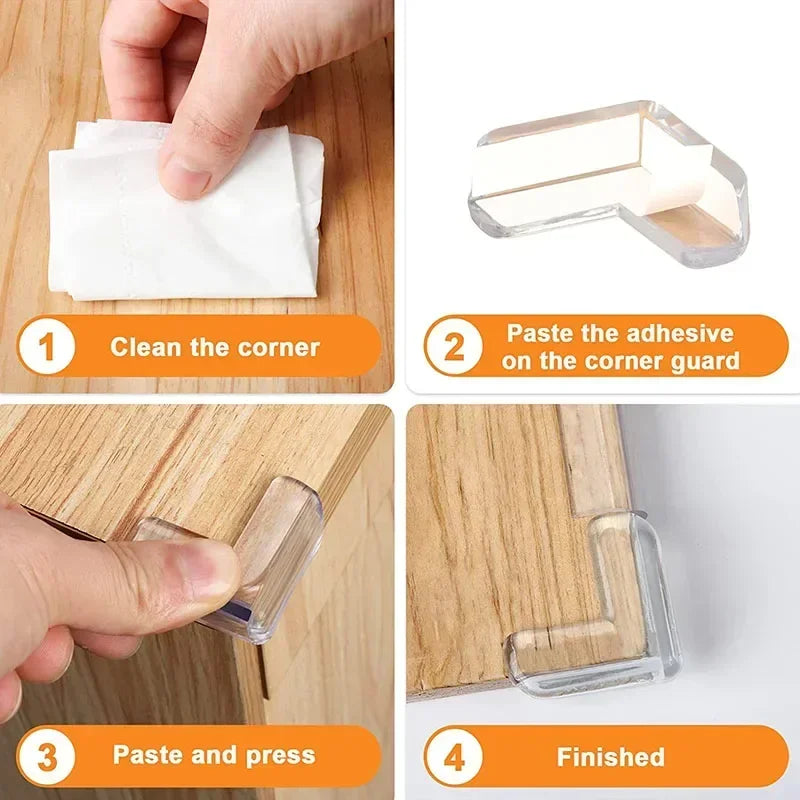 PVC Table Edge & Corner Guards — Baby Childproofing Furniture Protectors