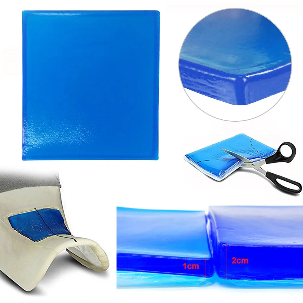 Motorcycle Gel Seat Pad – Shock-Absorbing Soft Cushion for Motorbike & Scooter | Cut-to-Fit (25×22×1 cm / 9.84×8.66×0.39 in; 25×25×1 cm / 9.84×9.84×0.39 in; 25×25×2 cm / 9.84×9.84×0.79 in)