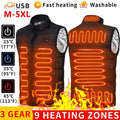 9-Zone Graphene Heated Vest – USB Electric Heating Jacket for Men & Women, Outdoor Camping & Sports