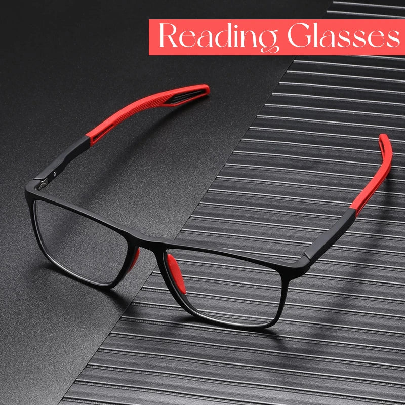 Anti-Blue Light Ultralight TR90 Reading Glasses for Men & Women Sport Presbyopia Optical Eyewear +0.0 to +4.0 Diopters