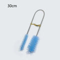 Aquarium Tube Cleaning Brush - Flexible Double-Ended Fish Tank Pipe Cleaner, Stainless Steel Handle with Nylon Bristles, Lengths 12/24/35/61/79 in (30/60/90/155/200 cm)