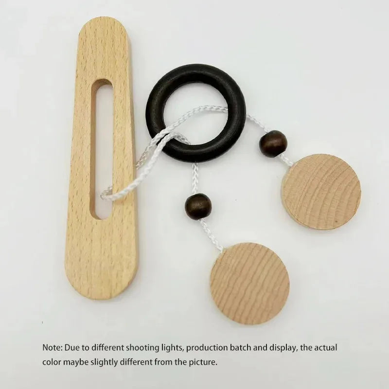Wooden Ring Puzzle Brain Teaser - Unlocking Logic Game & Hands-On Learning Toy for Teens & Adults
