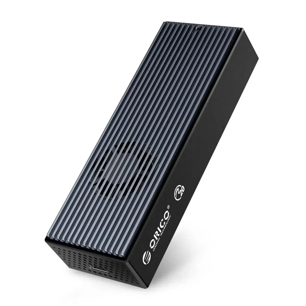 20Gbps M.2 NVMe SSD Enclosure with Built-in Cooling Fan, USB 3.2 Gen2x2 Type-C for M.2 2230/2242/2260/2280