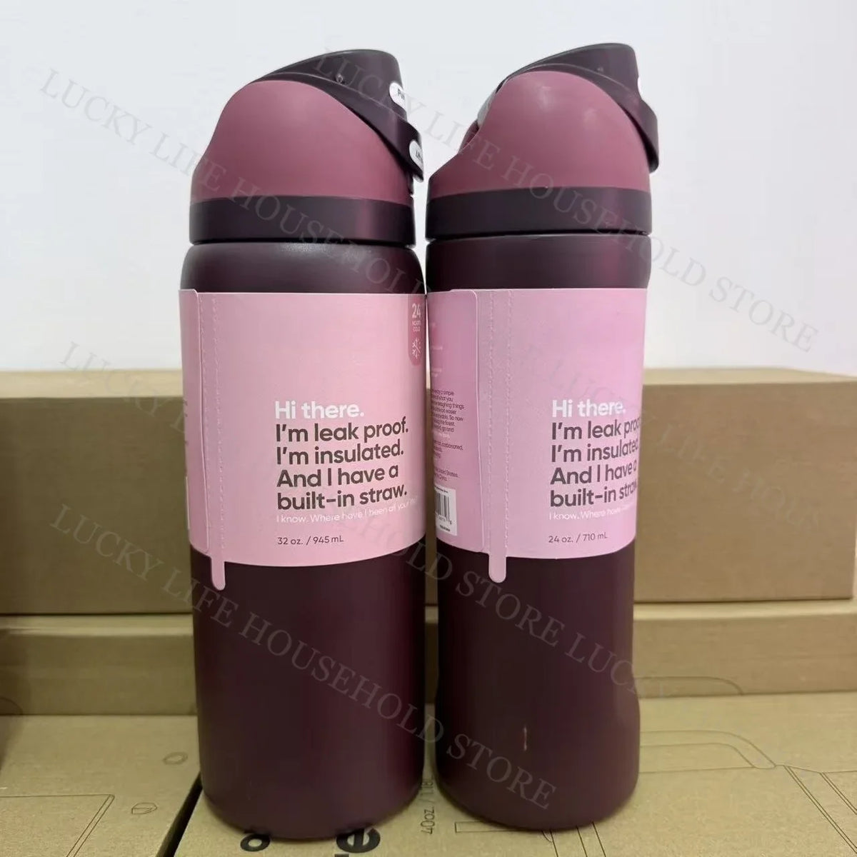 32oz (946ml) Stainless Steel Insulated Sports Water Bottle – Portable Vacuum Thermos, Football/Soccer Design