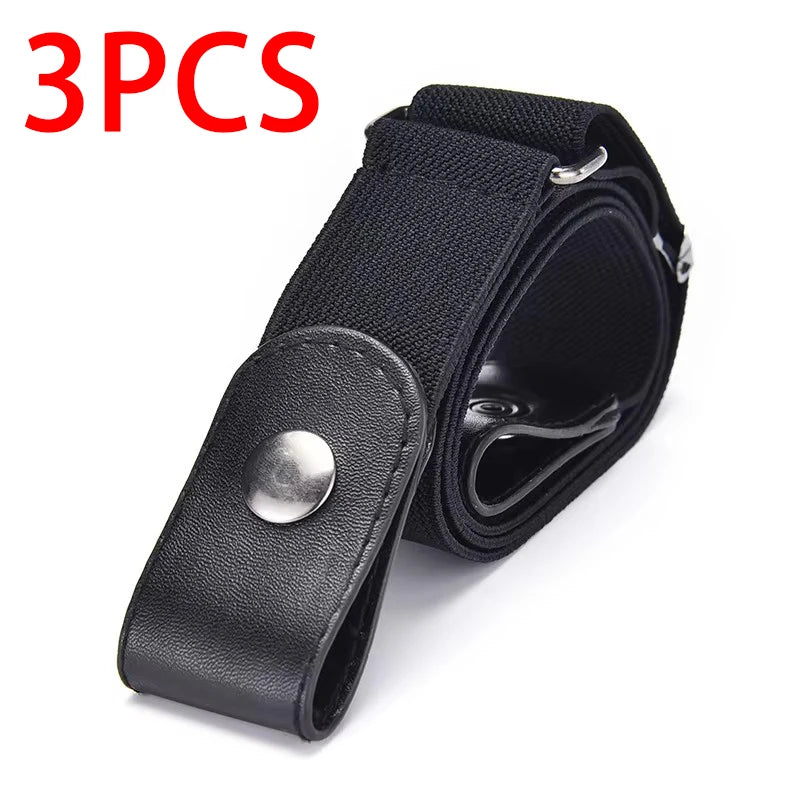 Elastic Woven Invisible Seamless Adjustable Jeans Belt – Unisex Casual Waistband