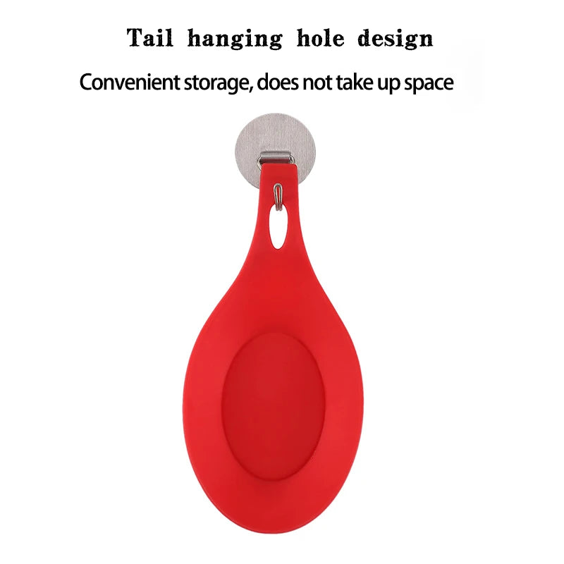 Silicone Spoon Rest – Heat-Resistant Utensil Cushion for Kitchen, Easy-Clean Spoon Holder
