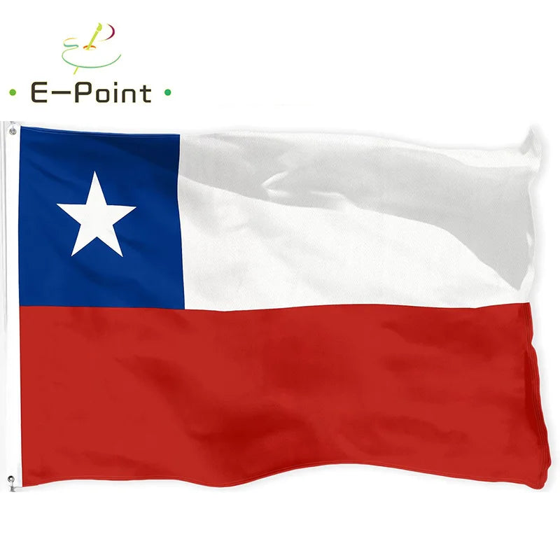 Chile National Flag 2x3 ft (60x90 cm) & 3x5 ft (90x150 cm) Polyester Printed Hanging Banner - Indoor/Outdoor Home & Event Decoration