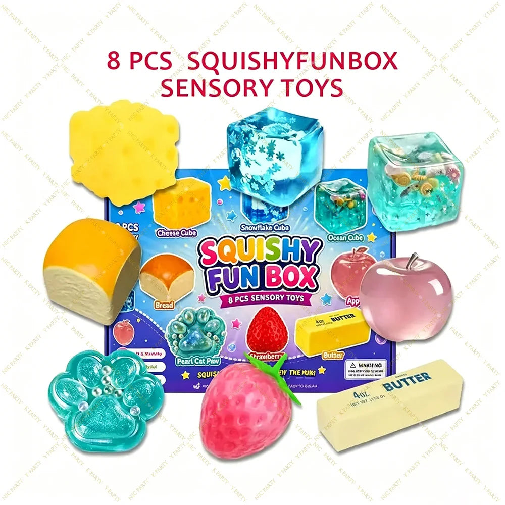 24-Day Dumpling Squishy Advent Calendar Blind Box Soft Slow-Rise Fidget Toys for Anxiety Relief & Christmas Party Gifts
