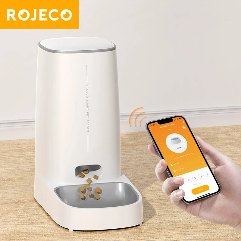 Automatic WiFi Pet Feeder 4L – Smart Kibble Dispenser for Cats & Small Dogs, App-Controlled Portion Timer & Remote