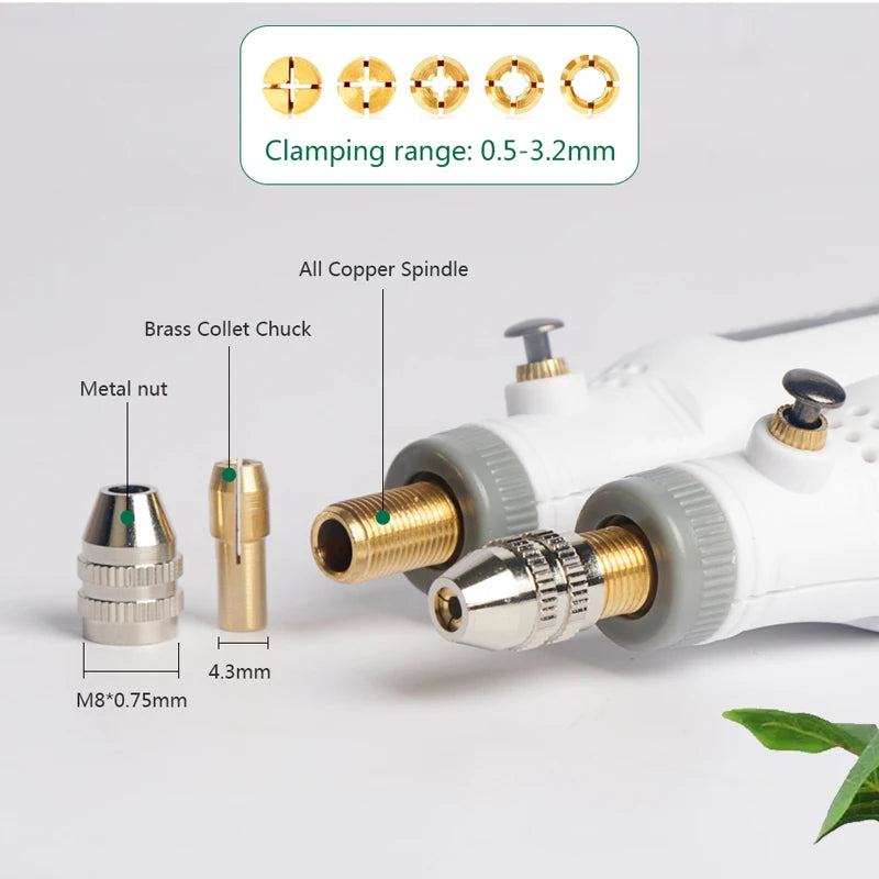 3-Speed USB Cordless Rotary Tool Mini Electric Engraving Drill Pen with Accessories