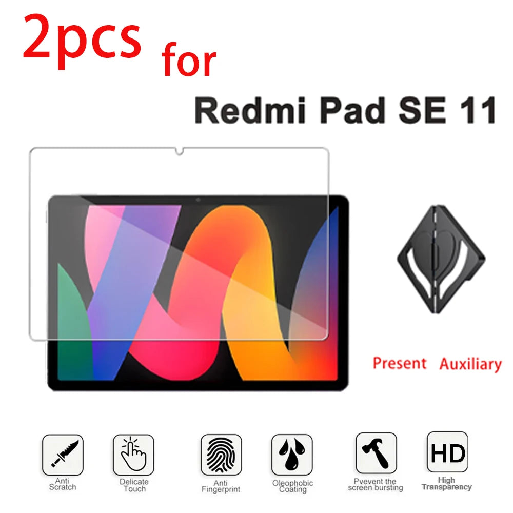 2-Pack 11-Inch (28 cm) Tempered Glass Screen Protector for Tablet HD Anti-Scratch Clear Film