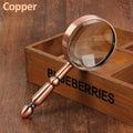 20X All-Metal Handheld Magnifier — 68mm (2.7in) Optical Lens, Vintage Bronze Loupe for Jewelry & Watch Repair