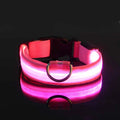 LED Luminous Nylon Dog Collar - Flashing Glow Reflective Safety Collar for Night Walks
