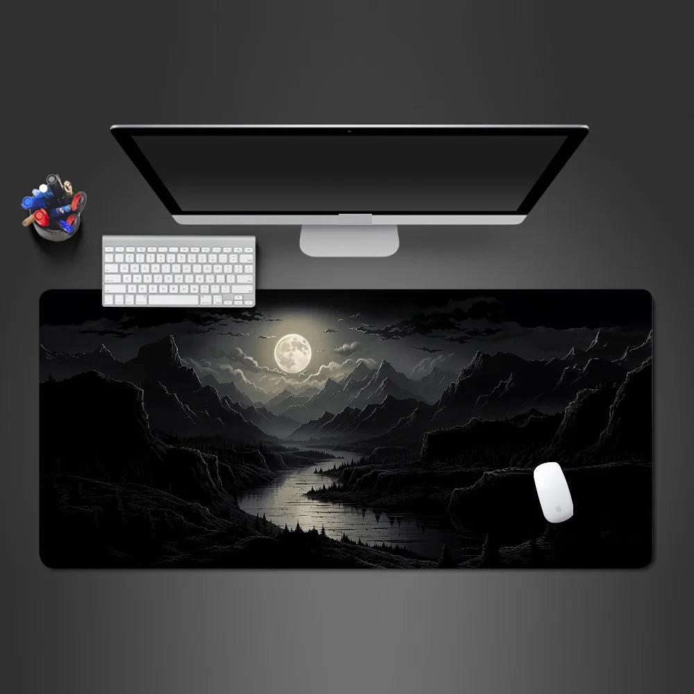 Sakura Cherry Blossom XXL Extended Gaming Desk Mat – 39.4 x 19.7 x 0.12 in (1000 x 500 x 3 mm) Keyboard & Mouse Pad, Non-Slip Stitched Edge