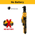 Cordless Electric Ratchet Wrench 95 N·m, 3/8 in (9.5 mm) & 1/2 in (12.7 mm) Impact Driver, Brushless, 20V Battery Compatible