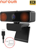 1080P FHD 60FPS Webcam with Microphone & Privacy Cover — 90° Wide-Angle USB Plug-and-Play for PC, Mac & Laptop