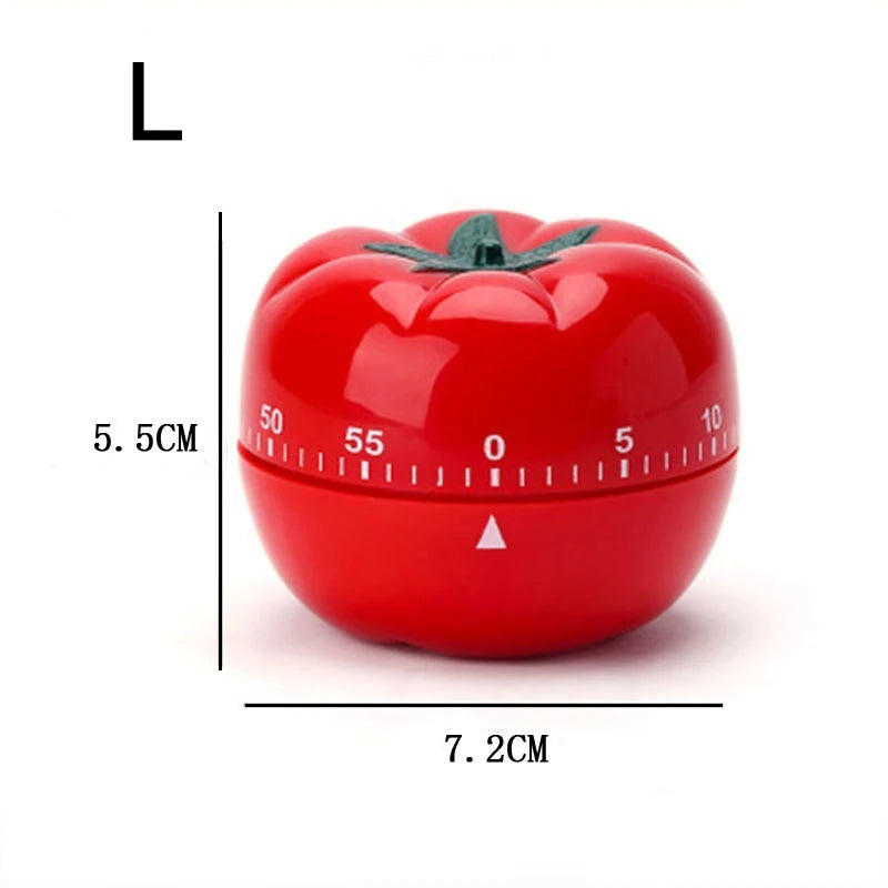 Tomato Kitchen Timer Pomodoro Mechanical Countdown Alarm for Cooking & Productivity