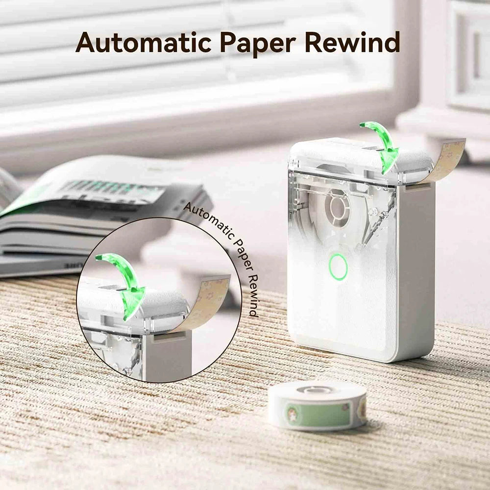 Wireless Pocket Thermal Label Maker — Portable Self-Adhesive Sticker Printer for Home & Office