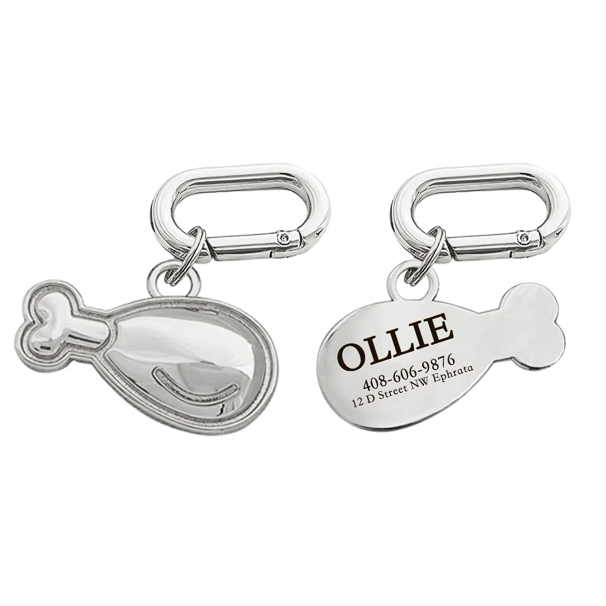 Personalized Pet ID Name Tag – Custom Engraved Anti-Lost Collar Tag for Dogs & Cats
