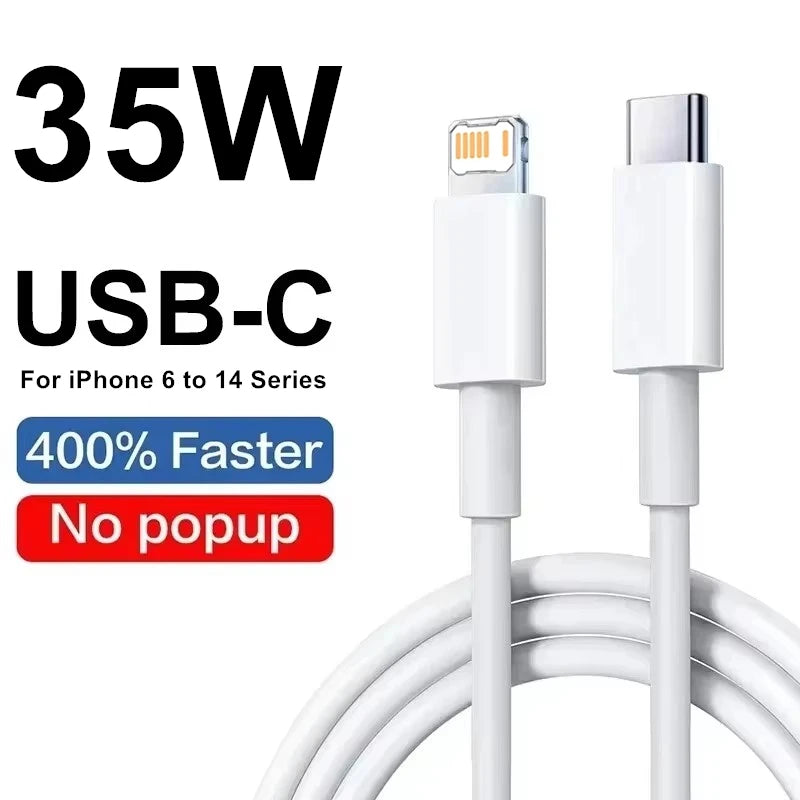 3-Pack 35W PD Fast Charging USB-C to Lightning Cables for Lightning Devices, 1m/1.5m/2m (3.3ft/4.9ft/6.6ft) - 3A Fast Charge & Data Sync