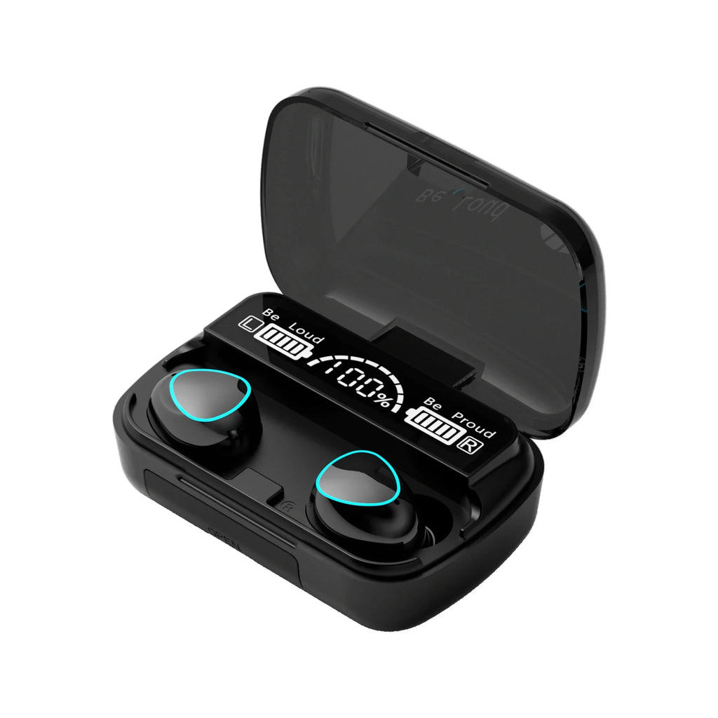 True Wireless Bluetooth Earbuds with LED Charging Case — 9D Stereo In-Ear Sports Headphones