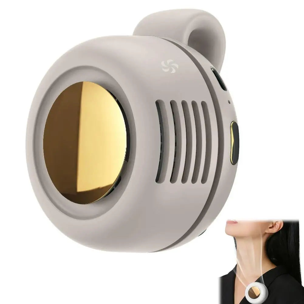 Portable Bladeless Clip-On Waist Fan 3-Speed Silent USB Rechargeable Hands-Free Cooling for Travel Cycling Camping