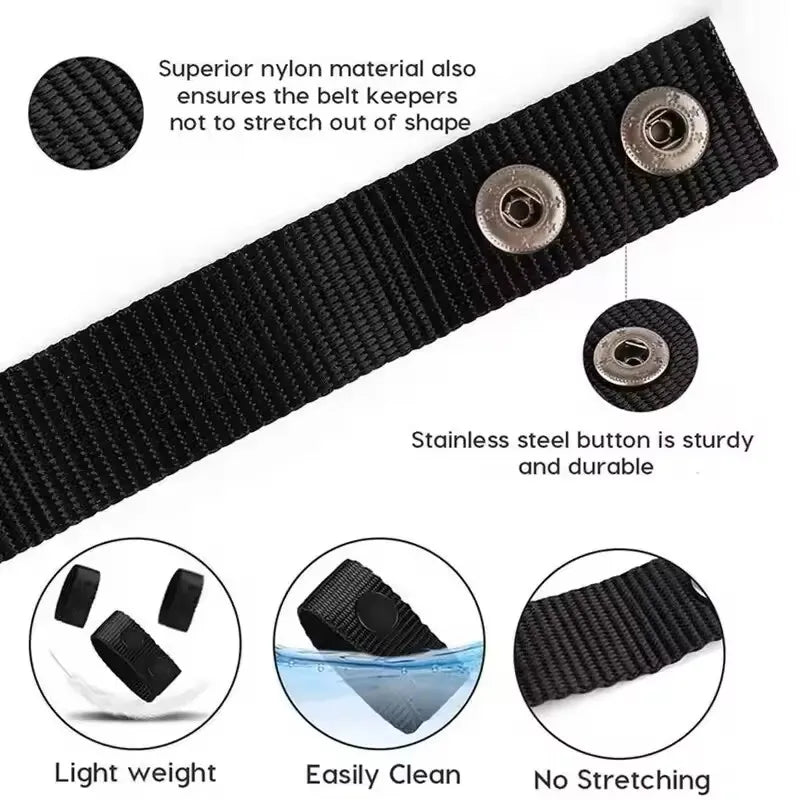 4-Pack Multifunction Tactical Belts with Double Nylon Buckles – Portable Outdoor Utility Belts