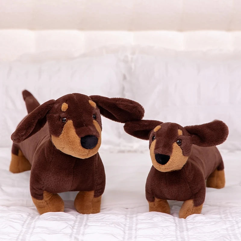 Dachshund Plush Body Pillow Long Brown Dog Hugging Pillow Stuffed Cartoon 60/80 cm (24/31.5 in) Home Decor