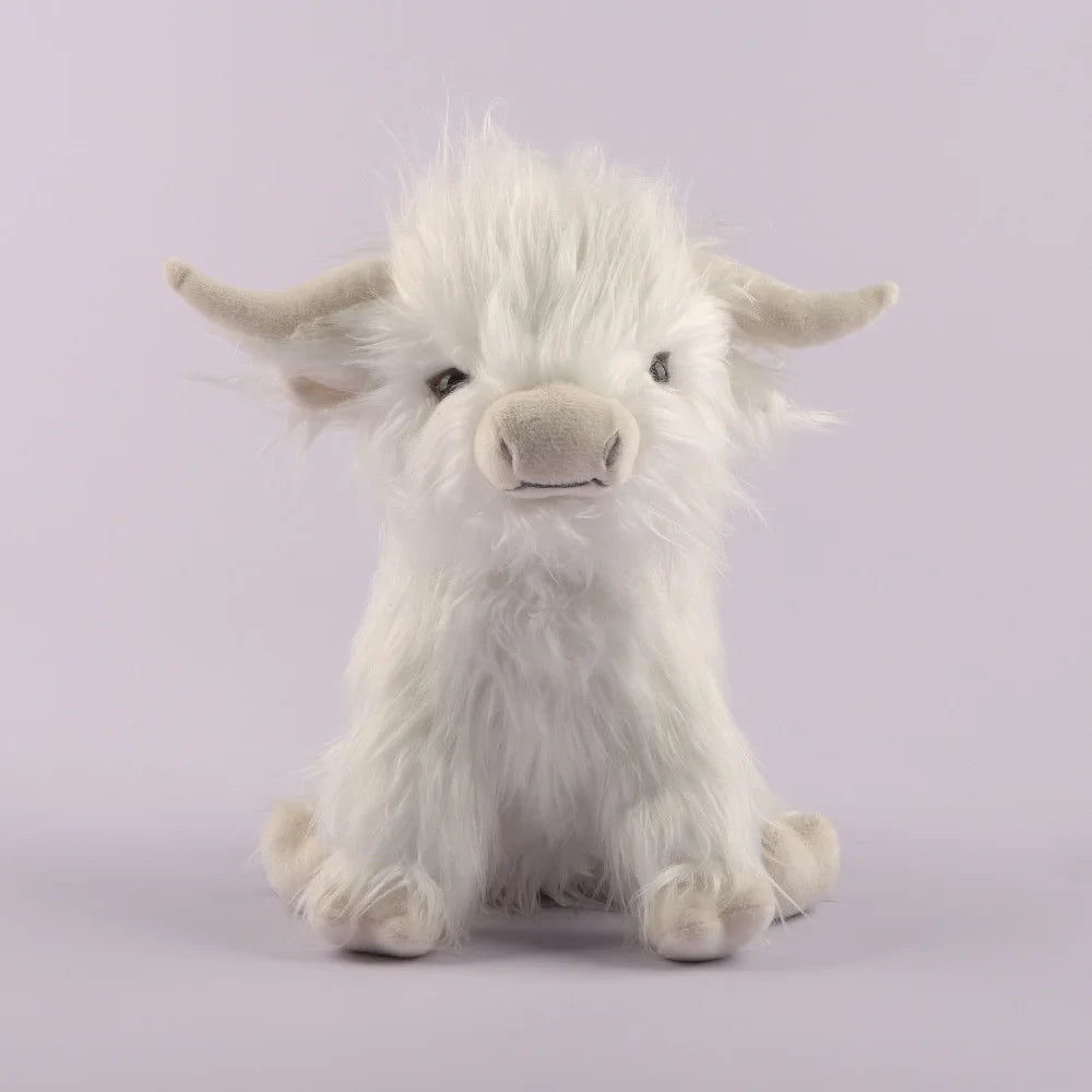 25cm (9.8in) Highland Cow Plush Toy Soft Stuffed Kawaii Animal for Kids Baby Gift Home Decor
