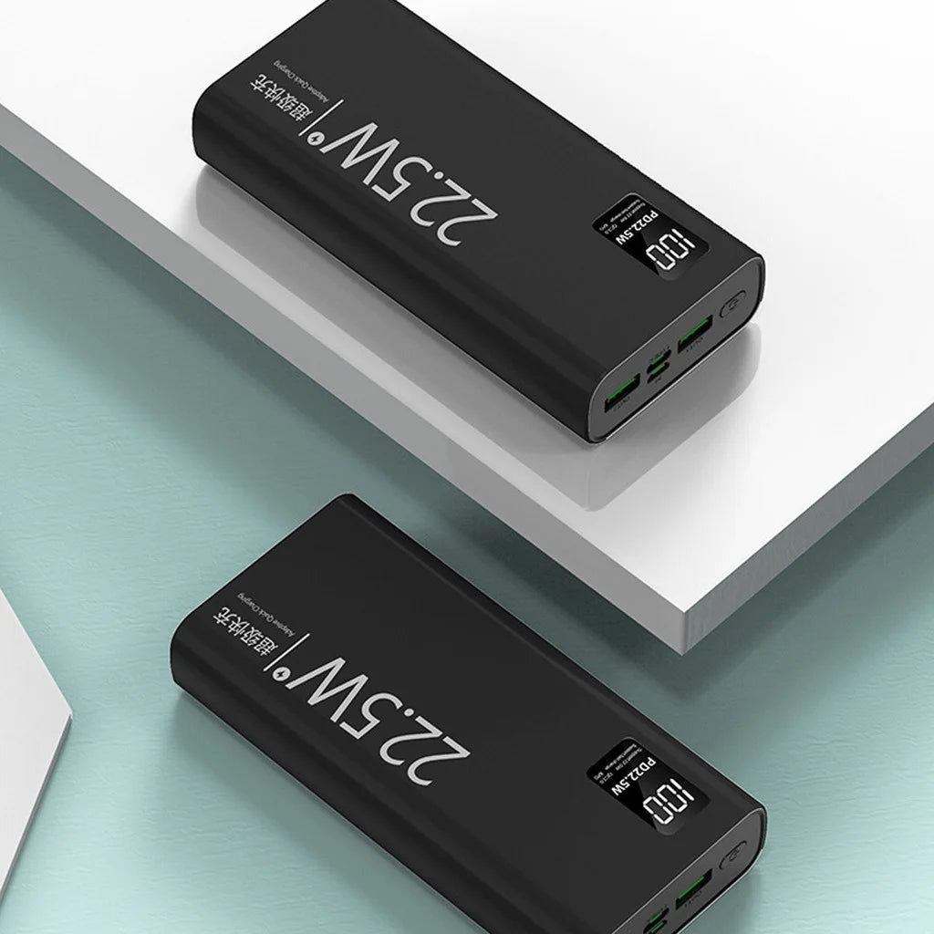 Portable Charger 20,000mAh with LCD Screen - USB-C Power Bank Fast Charging 2 Outputs for Phone, Tablet, and Headphones