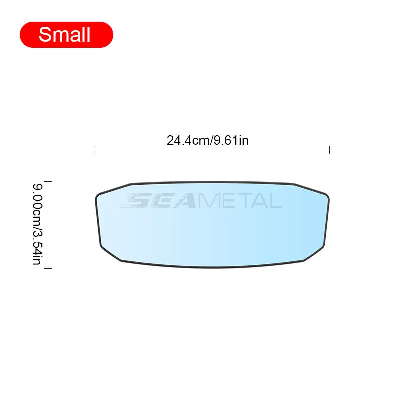 Wide-Angle Convex Anti-Glare Rearview Mirror for Car Interior – Universal Baby/Child Seat Monitor, Sun Visor Clip (299 x 90 mm / 11.8 x 3.5 in or 244 x 90 mm / 9.6 x 3.5 in)