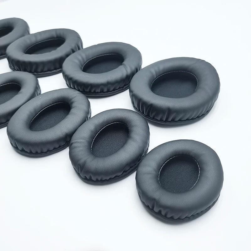 Oval Replacement Ear Pads for Headphones - Leather Foam Cushions, Multiple Sizes (60x70 to 90x110 mm / 2.36x2.76 to 3.54x4.33 in)