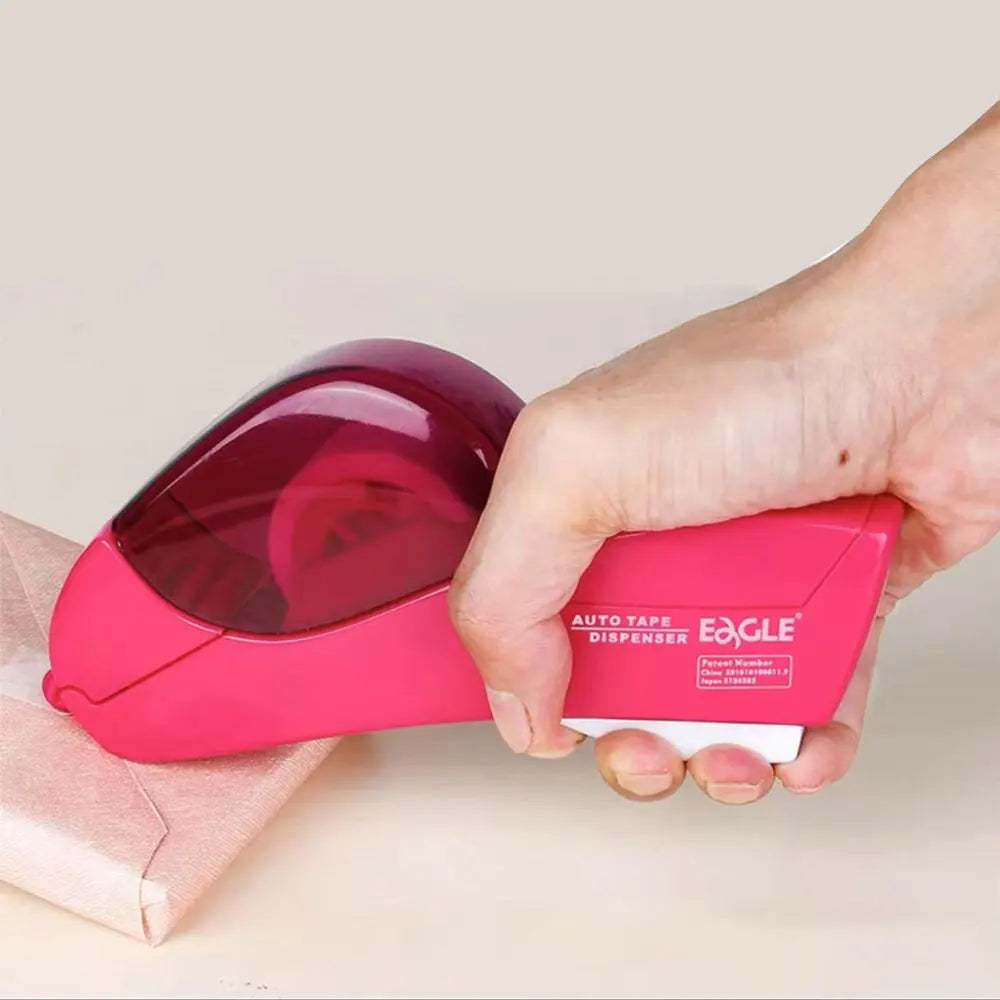 Automatic Single-Hand Tape Dispenser with 3/4 in (19 mm) Tape Roll for Gift Box Packaging