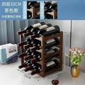 Red Bamboo Tabletop Wine Rack - Grid Wine Bottle Holder & Display