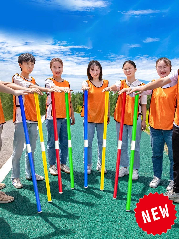 Teamwork Pole Game 1 m (39.4 in) — Team Building Outdoor Cooperative Game for Adults & Kids